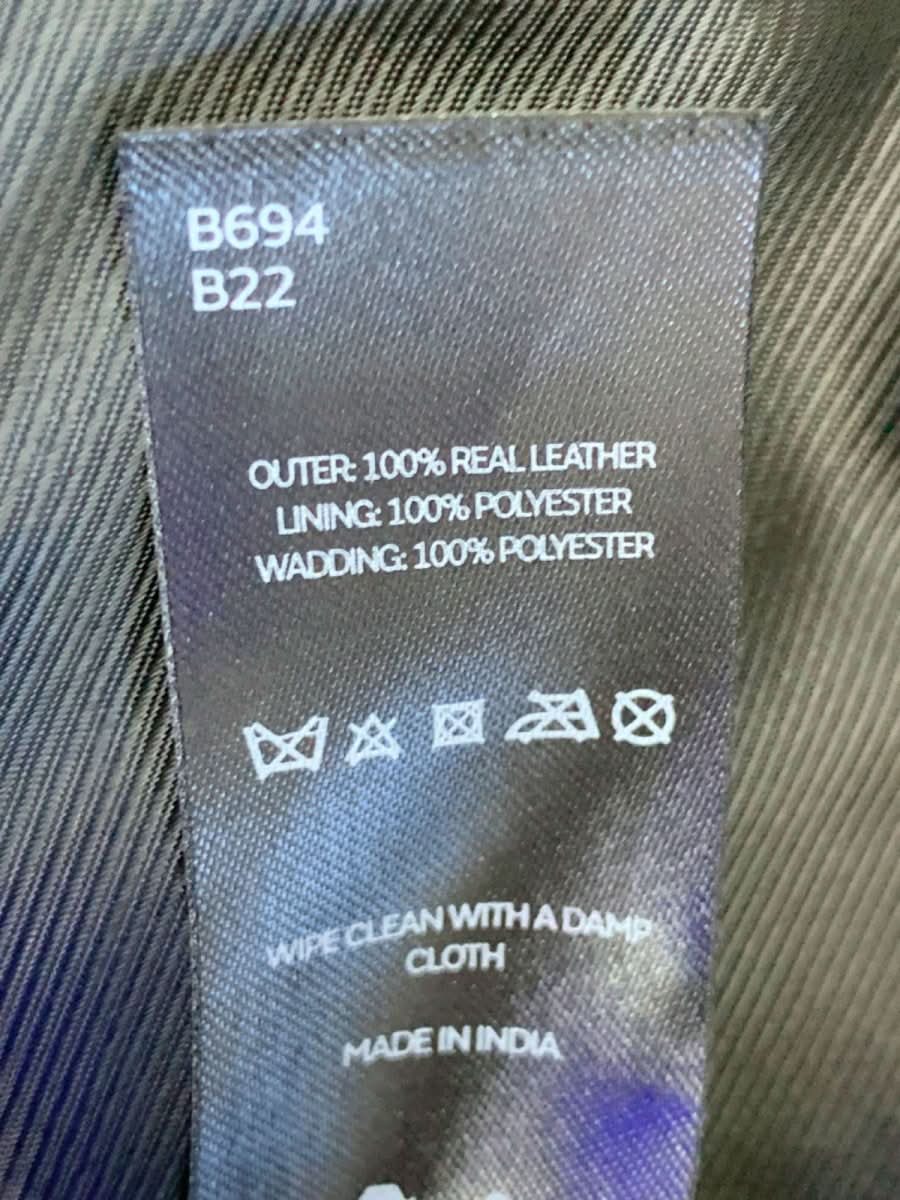 V by Very Black Biker Real Leather Jacket UK 12 - Reliked