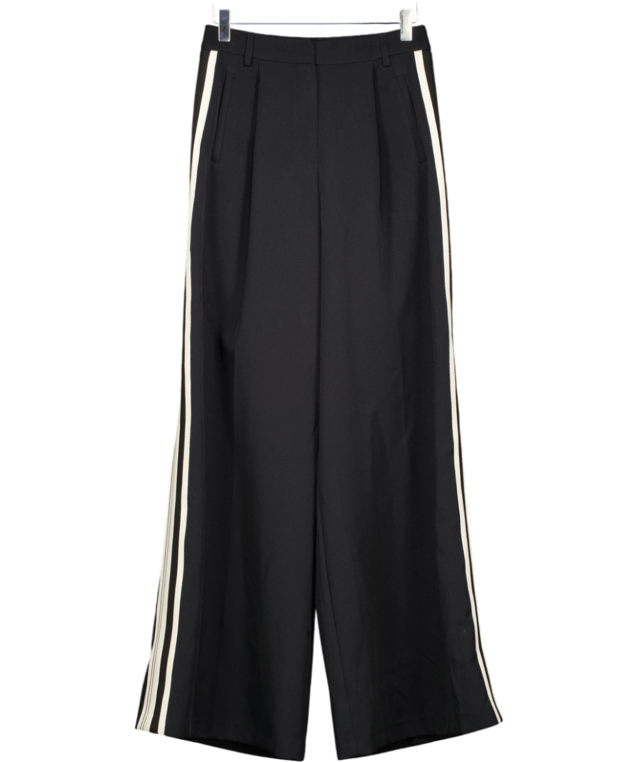 V by Very Black Side Stripe Formal Trouser UK 8 - Reliked
