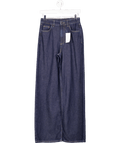 V By Very Blue Button Detail Wide Leg Jeans UK 8 - Reliked