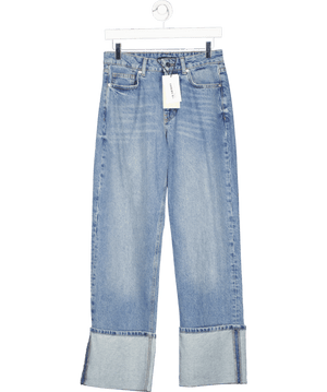 V By Very Blue Deep Turn Up Hem Jeans UK 8
