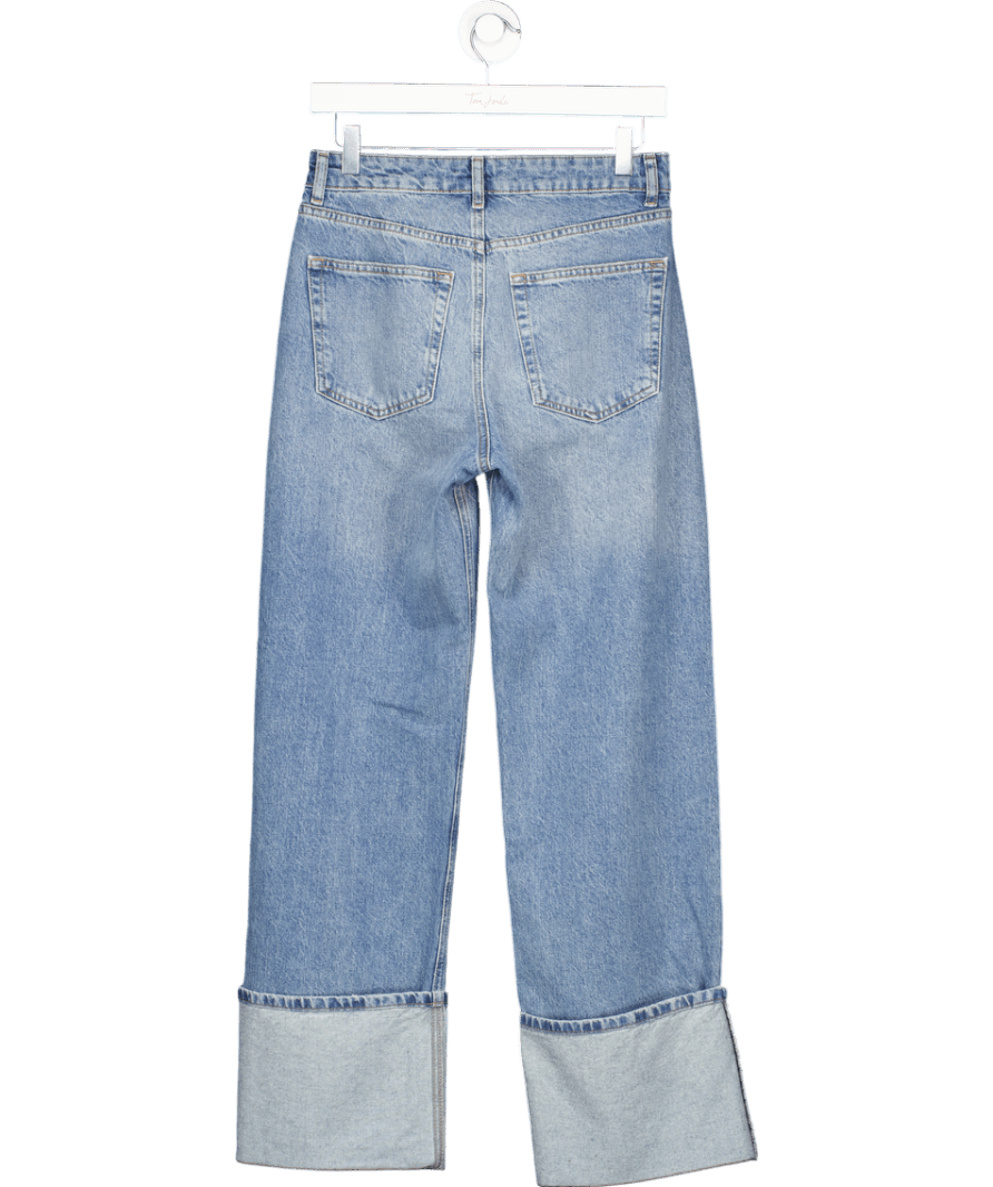 V By Very Blue Deep Turn Up Hem Jeans UK 8 - Reliked