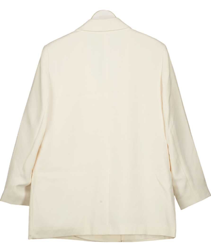 V by Very Cream Double Breasted Longline Blazer UK 16 - Reliked