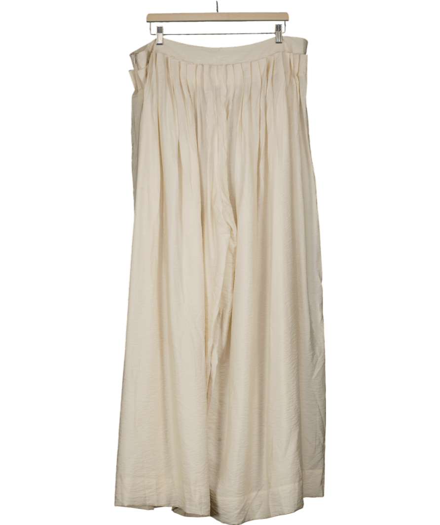 V by Very Pleated Extreme Trouser - Cream UK 20 - Reliked