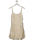 V by Very V By Very Sequin Mini Shift Dress In Cream UK 16 - Reliked