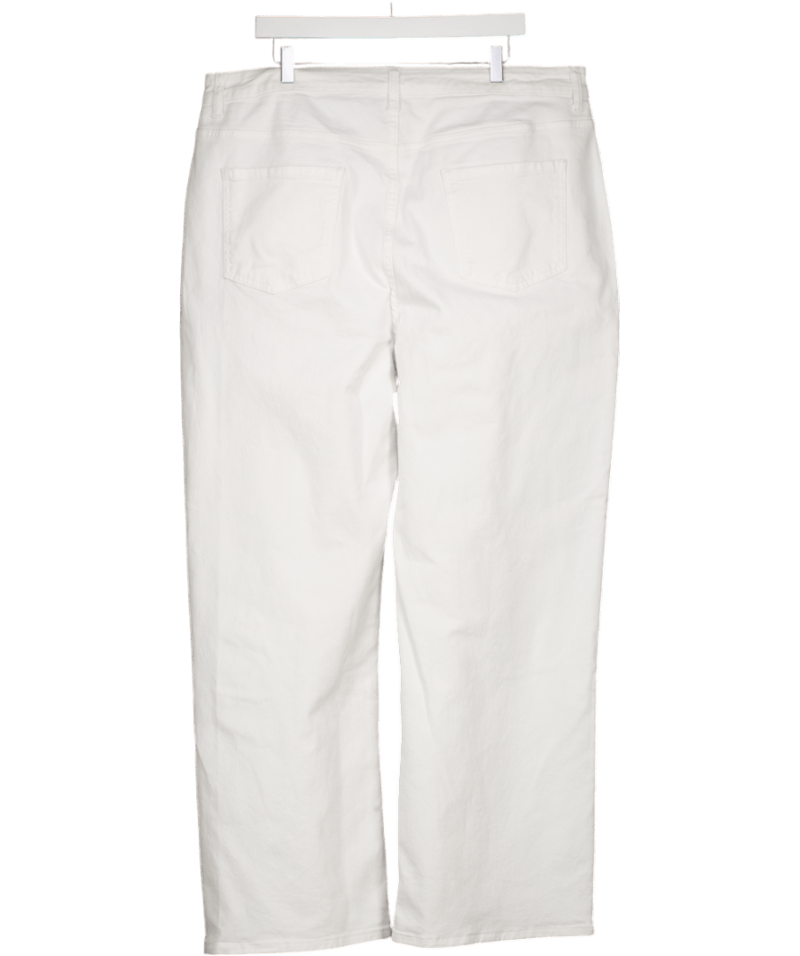 V by Very White Straight Leg Jeans UK 20 - Reliked