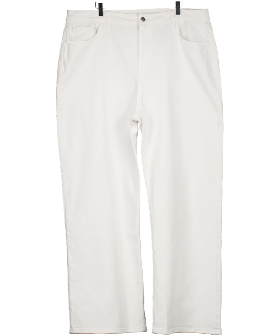 V by Very White Straight Leg Jeans UK 20 - Reliked