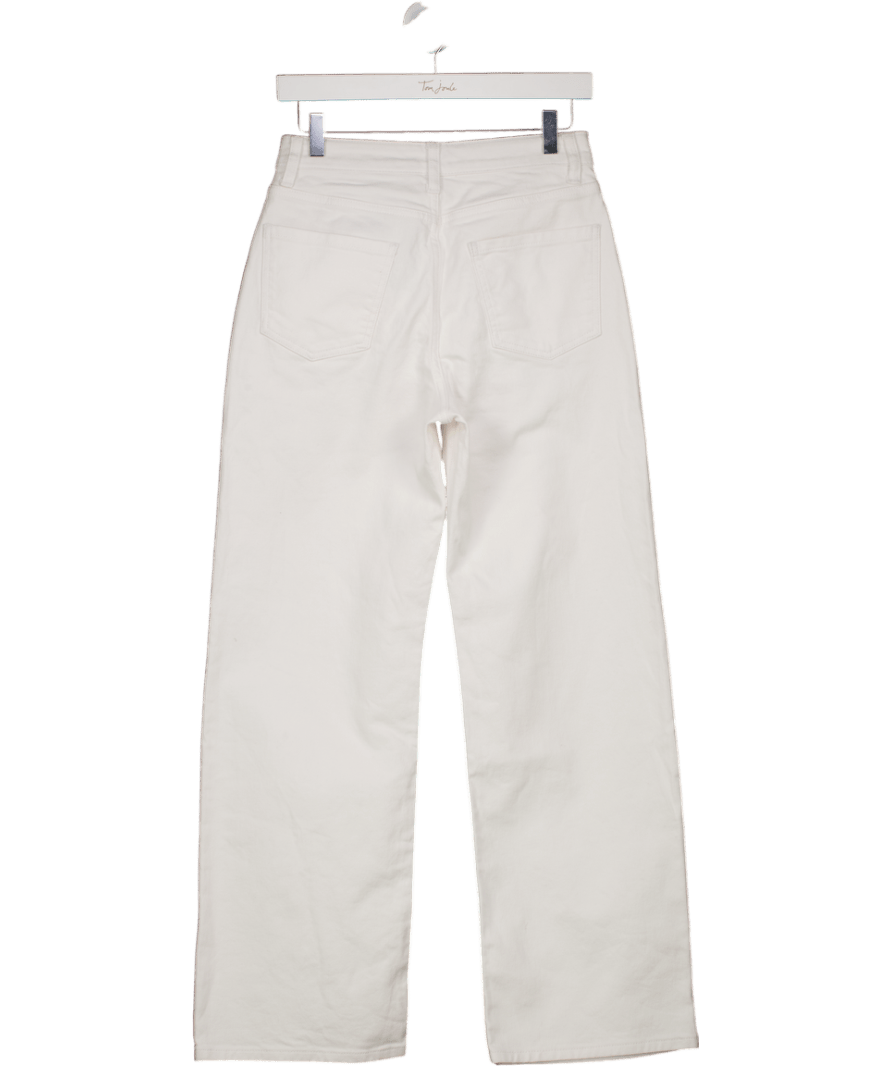 V by Very White Wide Leg High Waist Jeans UK 8 - Reliked