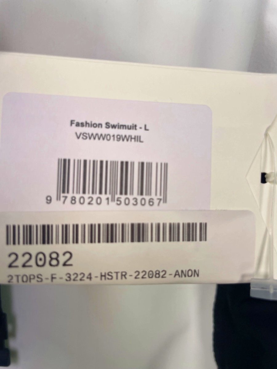 Vaara Black & White Fashion Belted Swimsuit UK L - Reliked