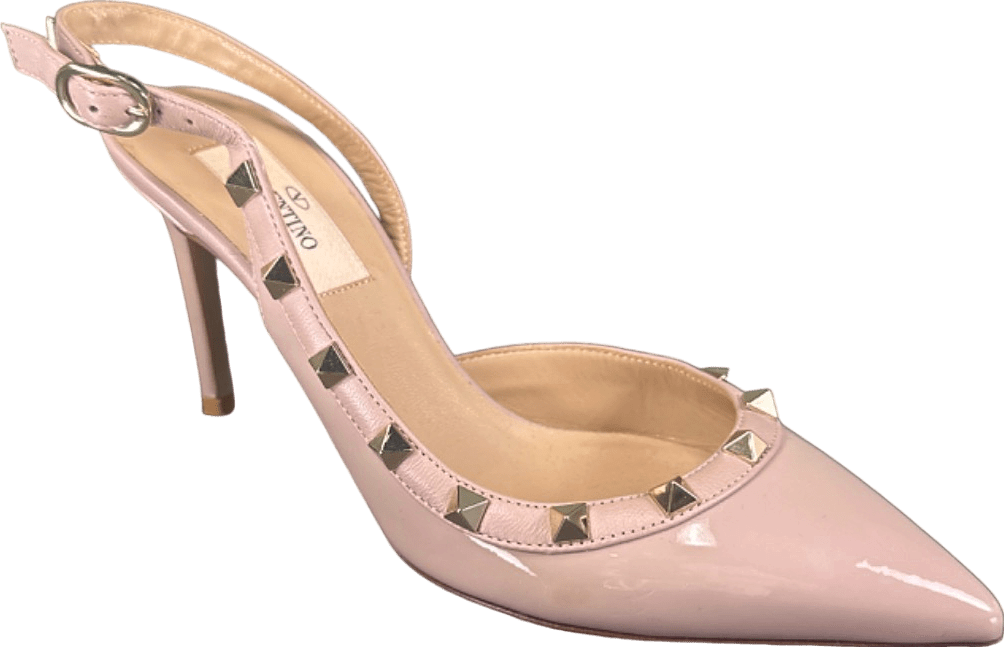 Valentino Pink Rockstud Slingback Pumps EU 36 - Reliked