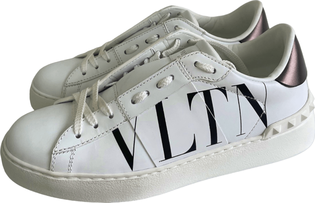 Valentino White VLTN Leather Trainers EU 36 UK 3 - Reliked