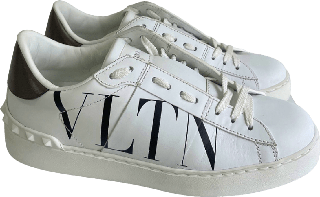Valentino White VLTN Leather Trainers EU 36 UK 3 - Reliked