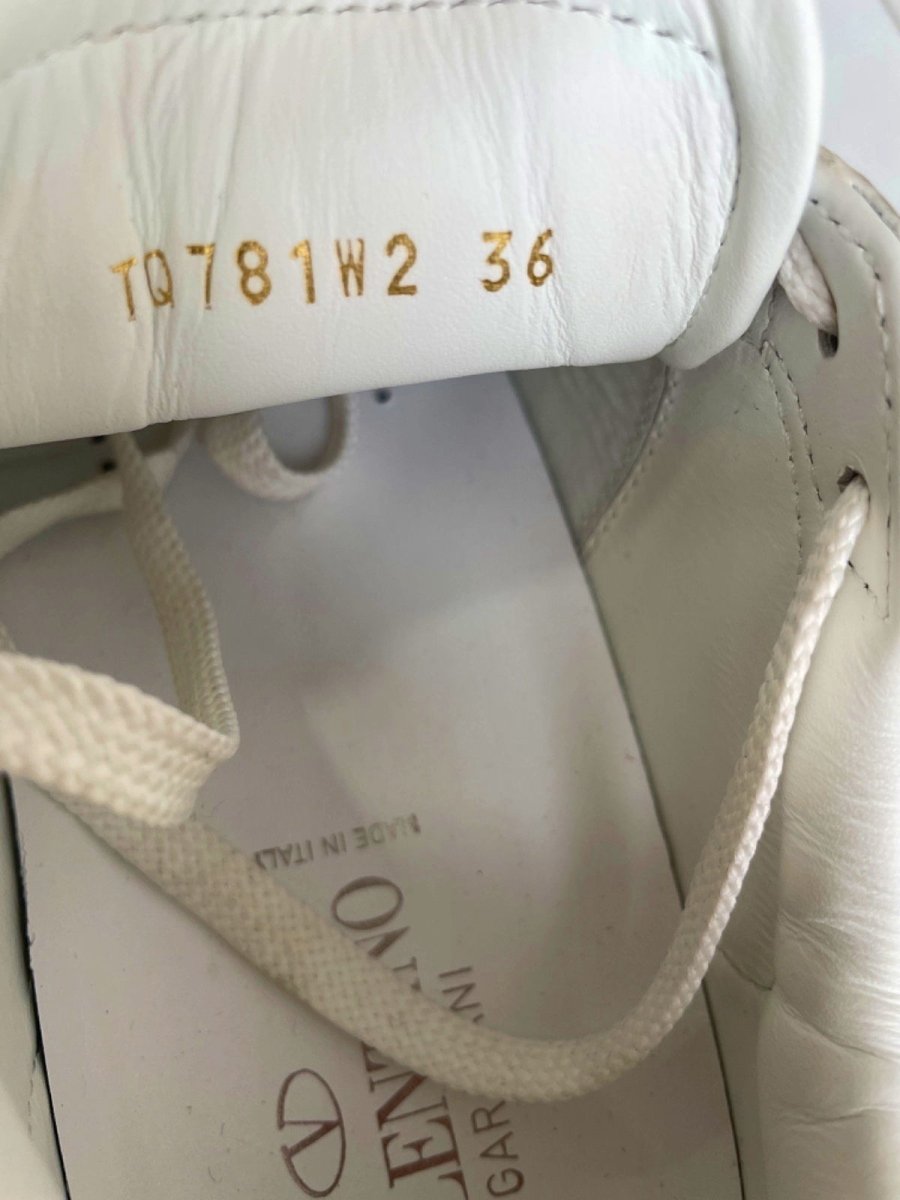 Valentino White VLTN Leather Trainers EU 36 UK 3 - Reliked