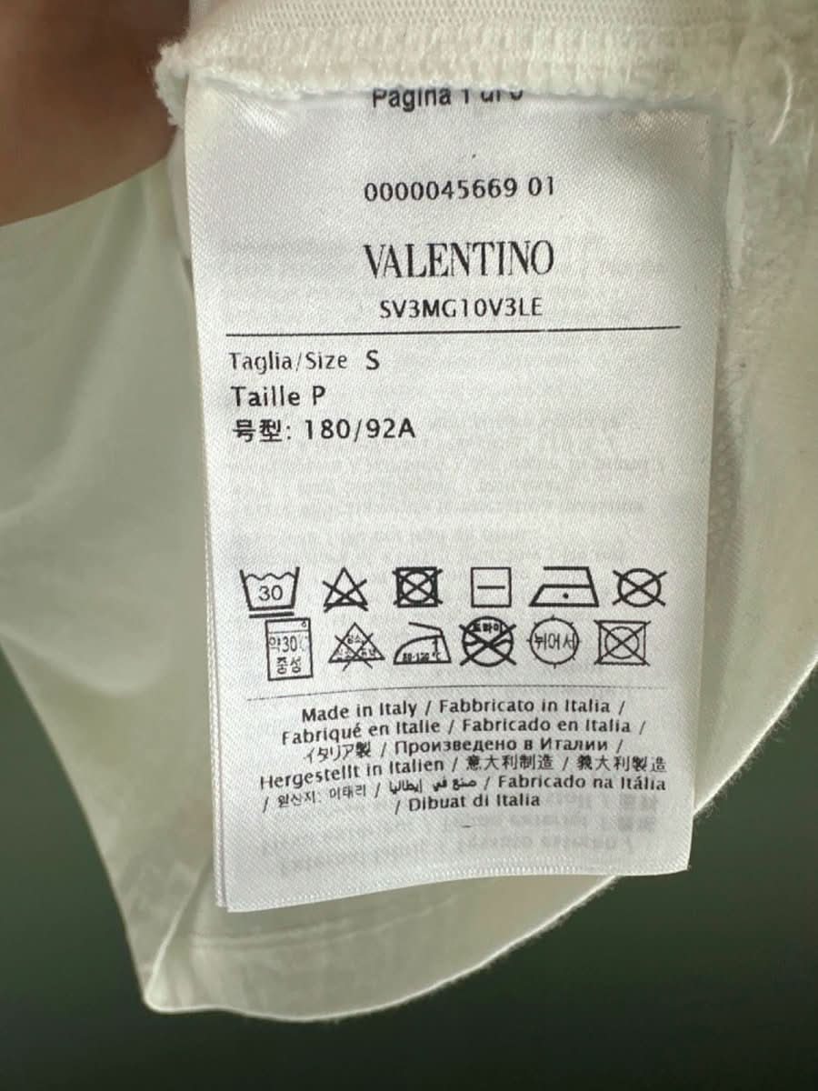 Valentino White VLTN Logo T-Shirt UK S - Reliked