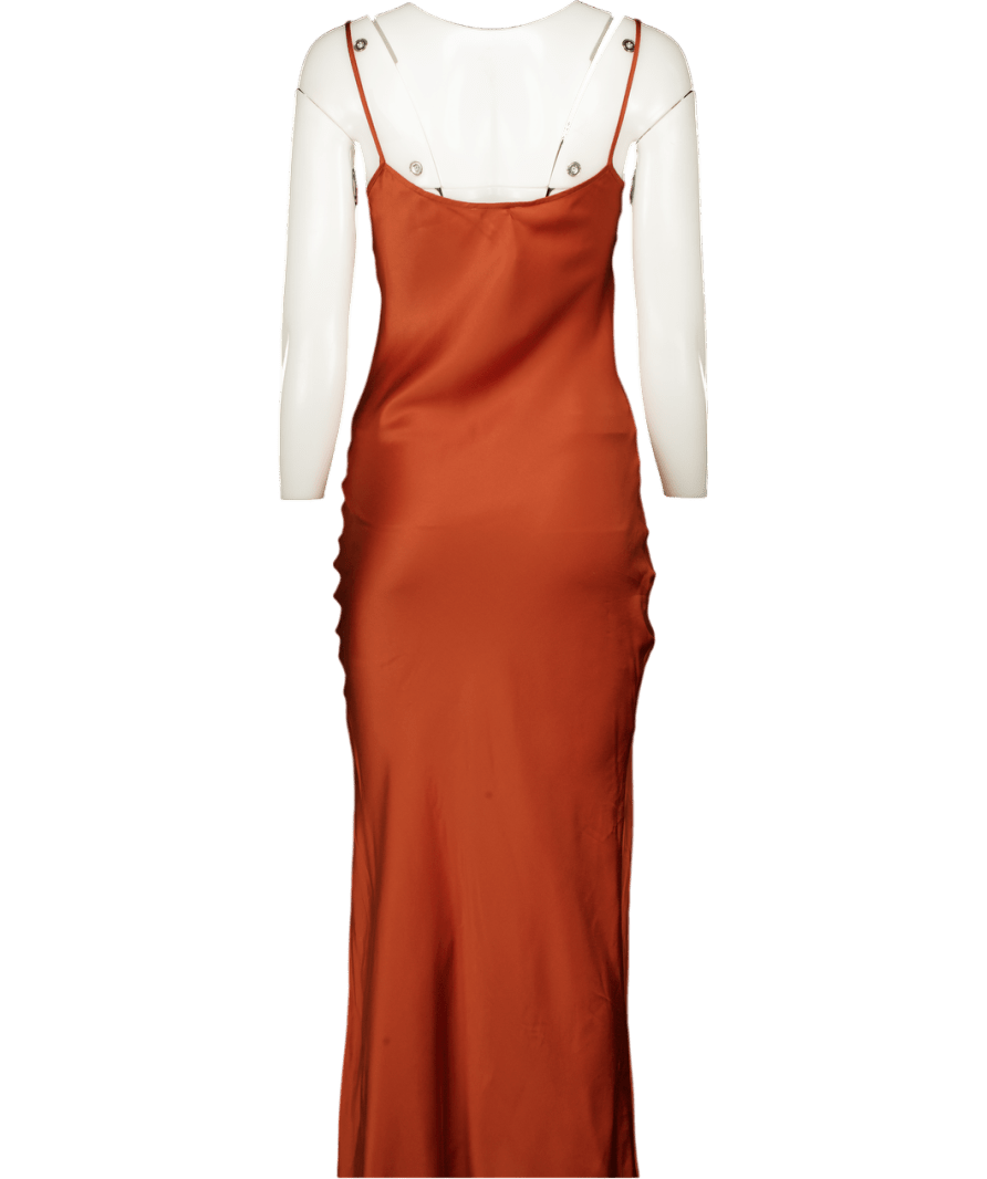 VALLE & VIK Rust 100% Silk City Slip Dress UK XS/S - Reliked
