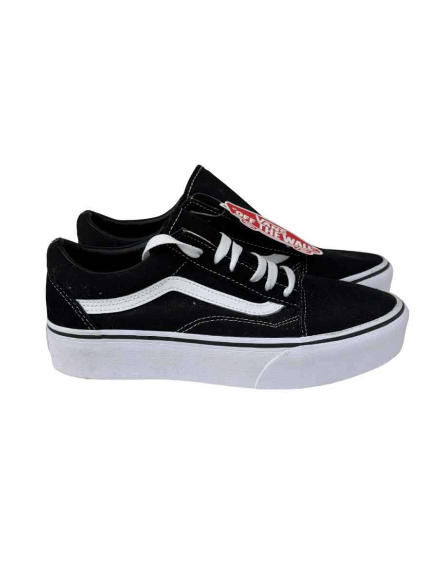 VANS Black Off The Wall Old Skool Classic Trainers UK 5 EU 38 👠 - Reliked