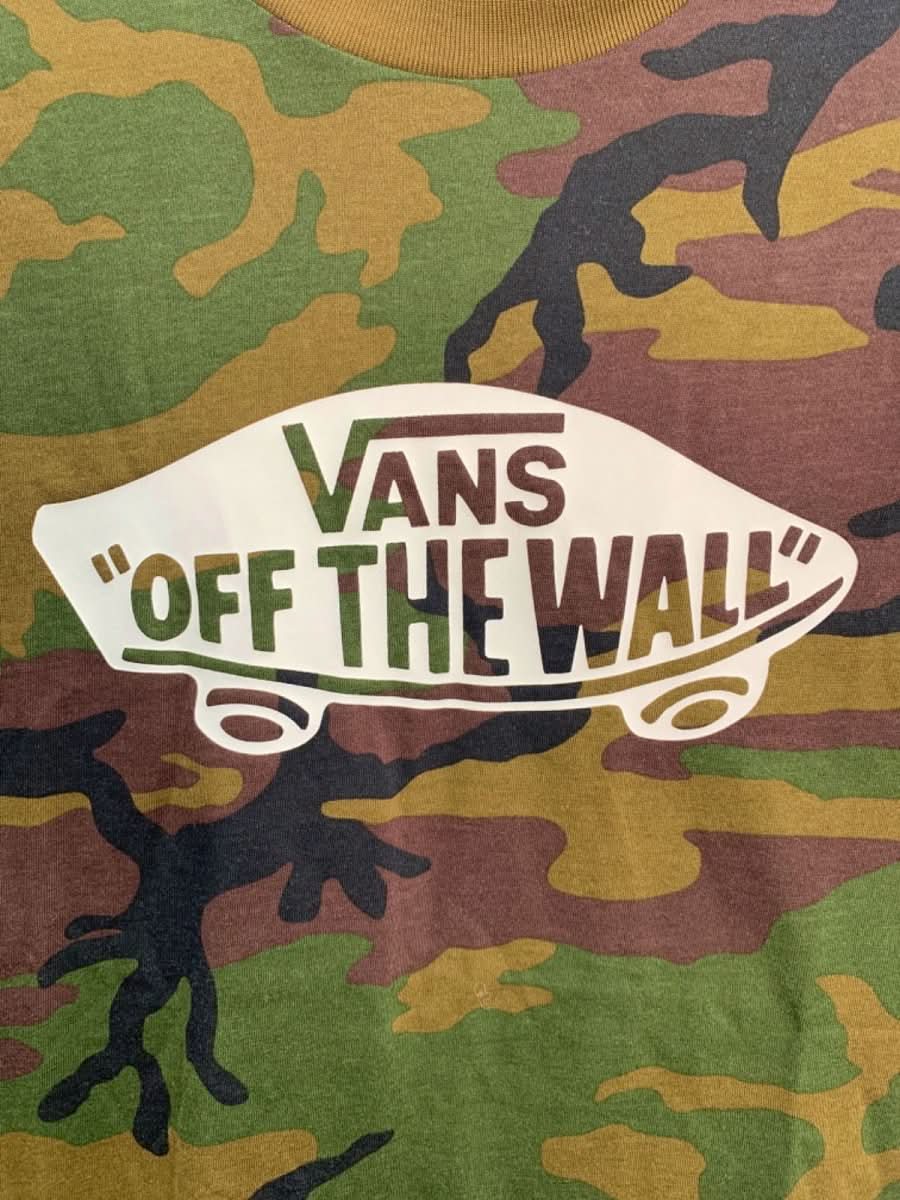 Vans Camouflage 'Off The Wall' Boys T-Shirt Medium - Reliked