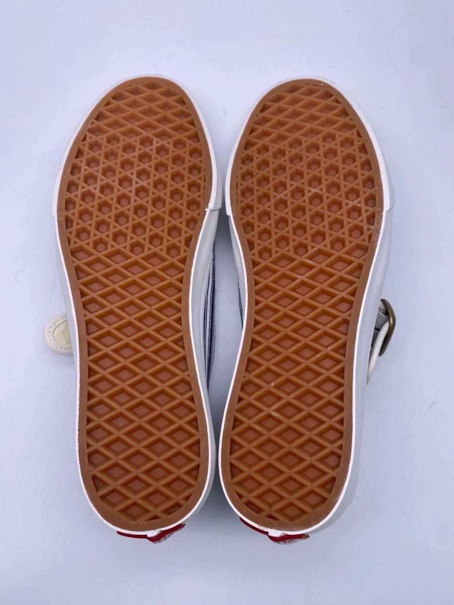 Vans White/Blue Striped Mary Jane Slip - Ons UK 4 - Reliked