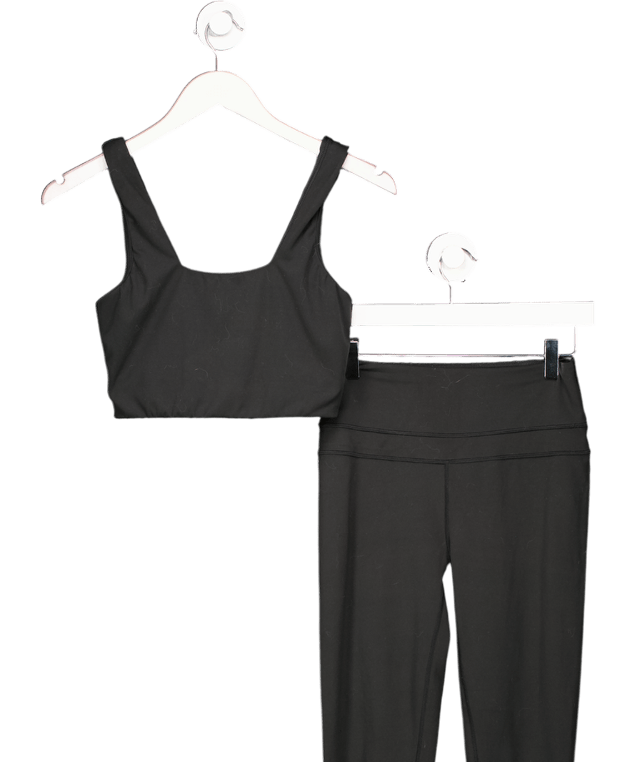 Varley Black 2 - piece Sports Crop Top And Leggings Set UK M - Reliked