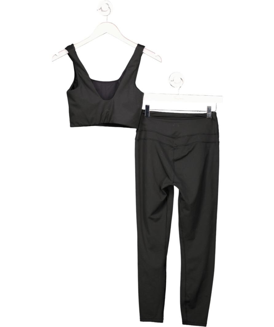 Varley Black 2 - piece Sports Crop Top And Leggings Set UK M - Reliked