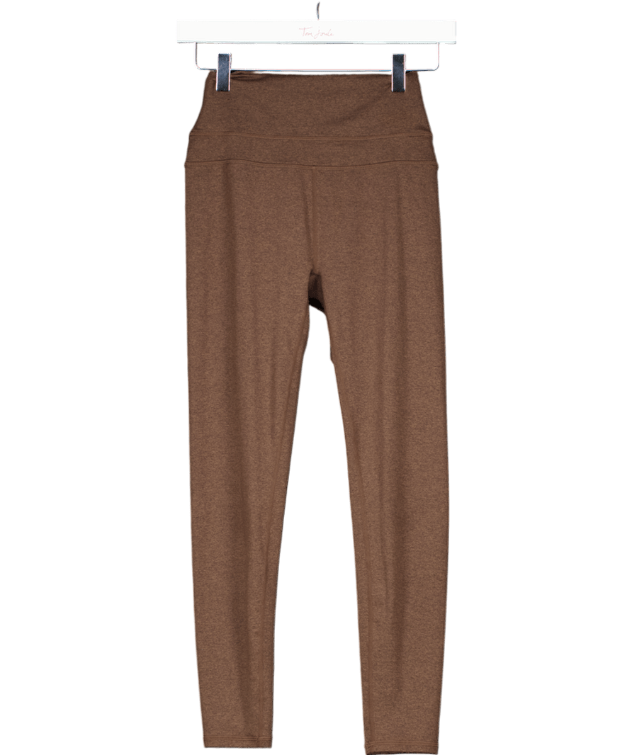 Varley Brown High - rise Stretch - woven Leggings UK S - Reliked