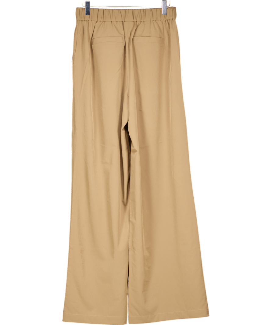 Varley Brown Taupe Kayson Wide Leg Pant 32" UK S - Reliked