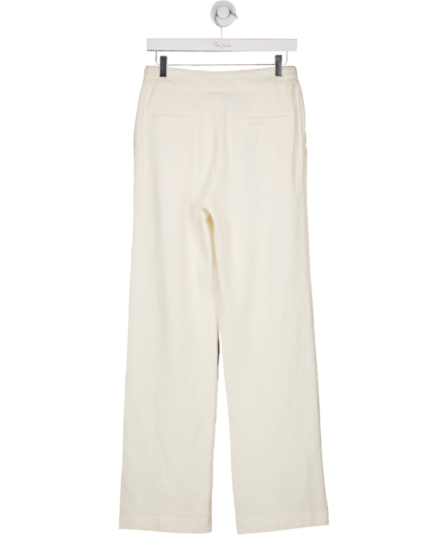 Varley Cream Aberdeen Straight - leg Corduroy Trousers UK S - Reliked
