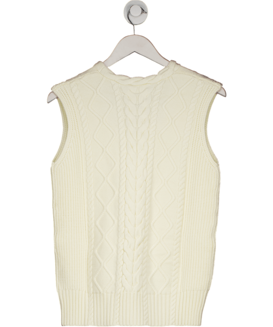 Varley Cream Kay Cable Knit Vest UK S - Reliked