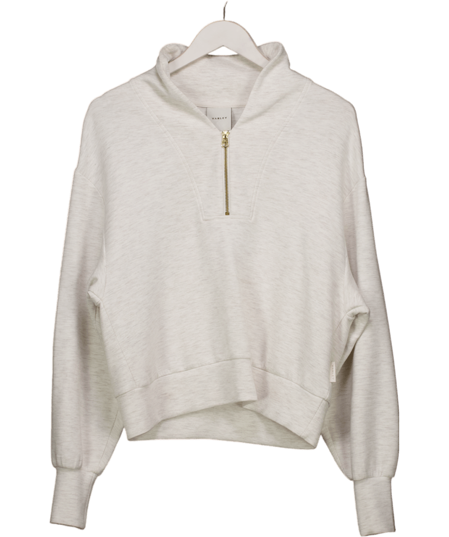 Varley Cream Marl Davidson Doublesoft Sweat Top UK M - Reliked
