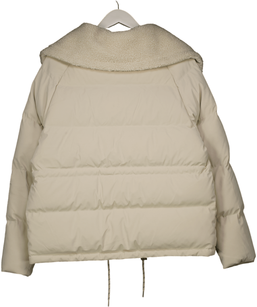 Varley Cream Roseville Down Jacket UK S - Reliked