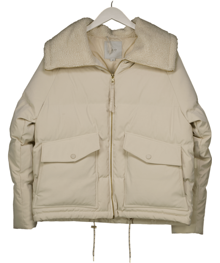 Varley Cream Roseville Down Jacket UK S - Reliked