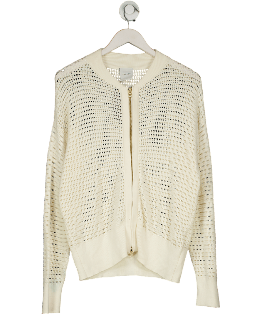 Varley Cream Ward Knit Jacket UK S - Reliked