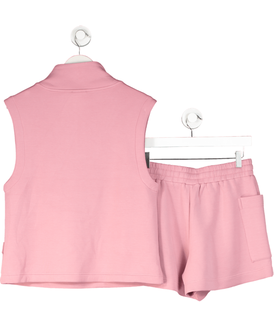 Varley Pink 2 - piece Doublesoft Magnolia 2.0 Tank Top And Isabella Mid Rise Shorts Set UK S - Reliked