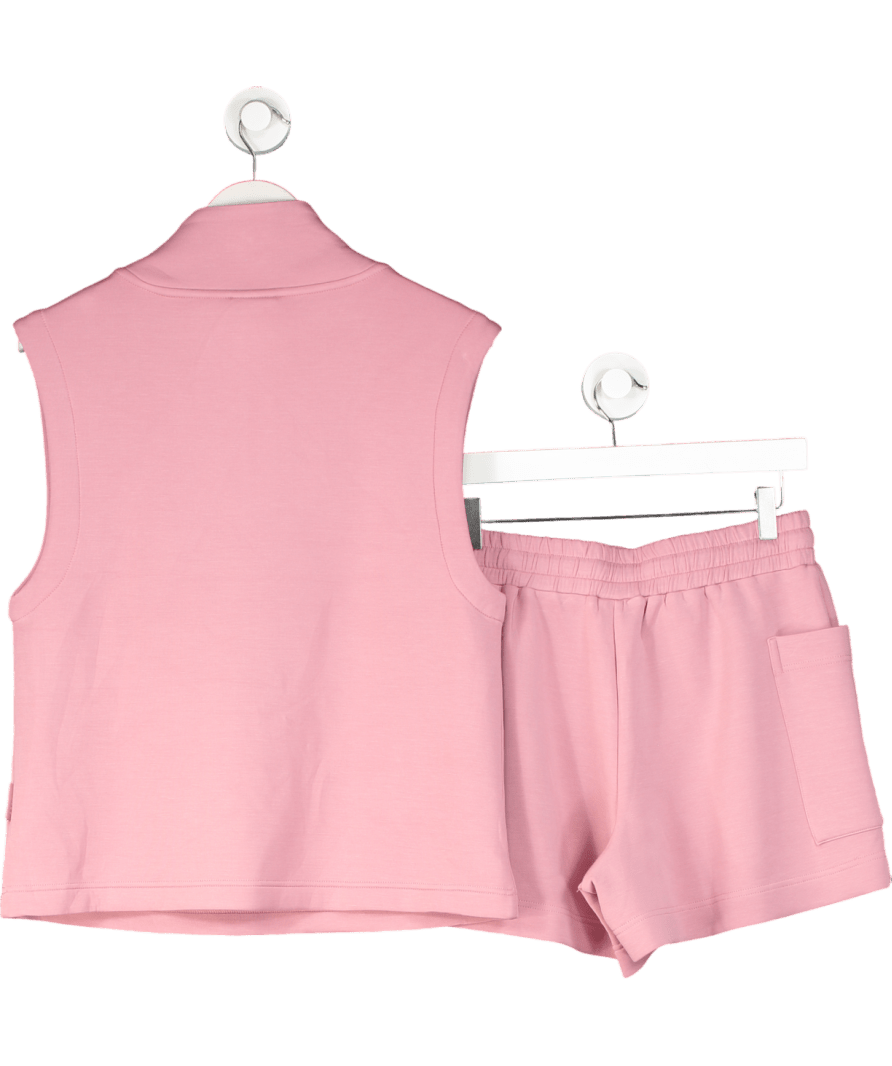 Varley Pink 2 - piece Doublesoft Magnolia 2.0 Tank Top And Isabella Mid Rise Shorts Set UK S - Reliked