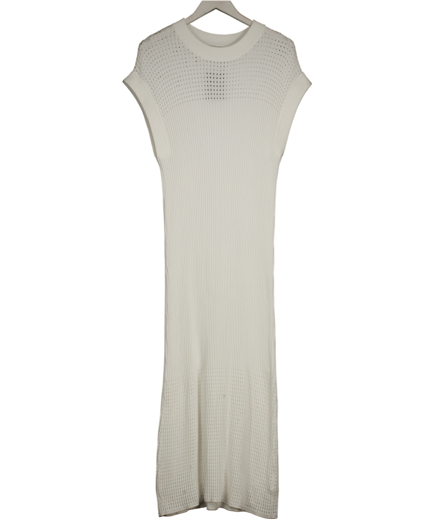 Varley White Cheston Relaxed Knit Dress UK M - Reliked