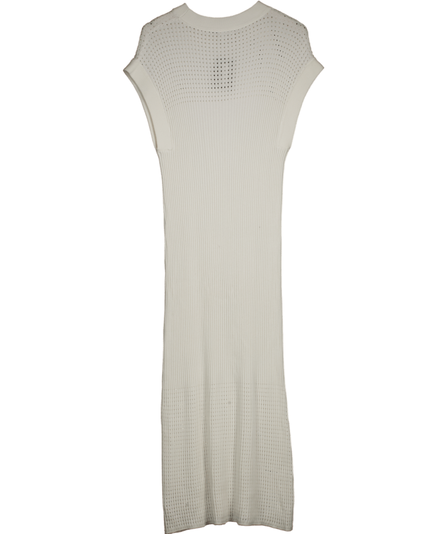 Varley White Cheston Relaxed Knit Dress UK M - Reliked