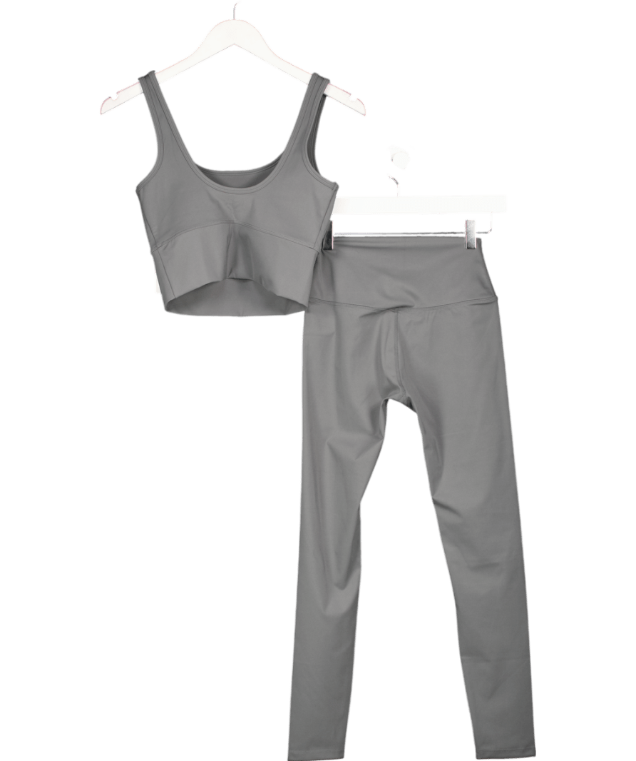 Vehla 2 - piece Smoke Grey Activewear Tank And Leggings Set UK M - Reliked