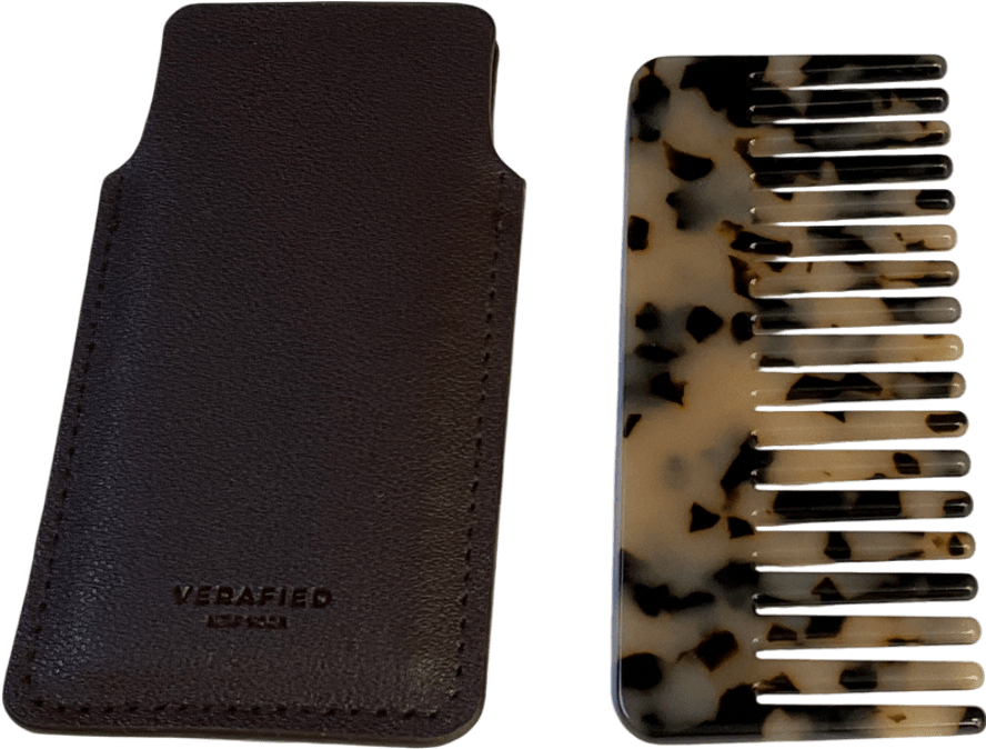 verafied Brown Hair Comb With Case One Size - Reliked