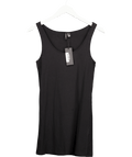 Vero Moda Soft Longline Tank Top In Black UK L - Reliked