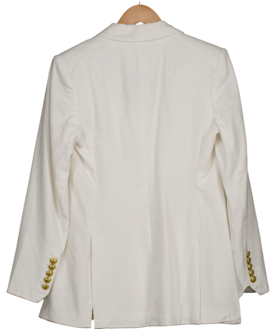 Veronica Beard White Linen - blend Blazer Us8 UK 12 - Reliked