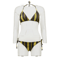 Versace Black . Gold Chain Print Bikini Set Bottoms Size Uk M / Top Size UK XL - Reliked