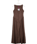 Very By Very Brown Dropped Waist Button Down Midaxi Dress UK 8 - Reliked