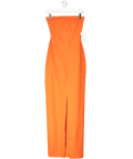 Vesper Orange Alaya Bandeau Bodycon Maxi Dress UK 8 - Reliked