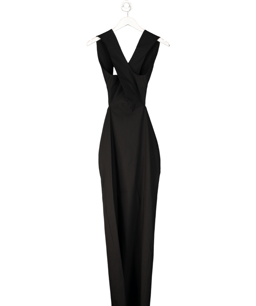 Vesper Paige Cut Out Maxi Dress With Thigh Split In Black UK 8 - Reliked