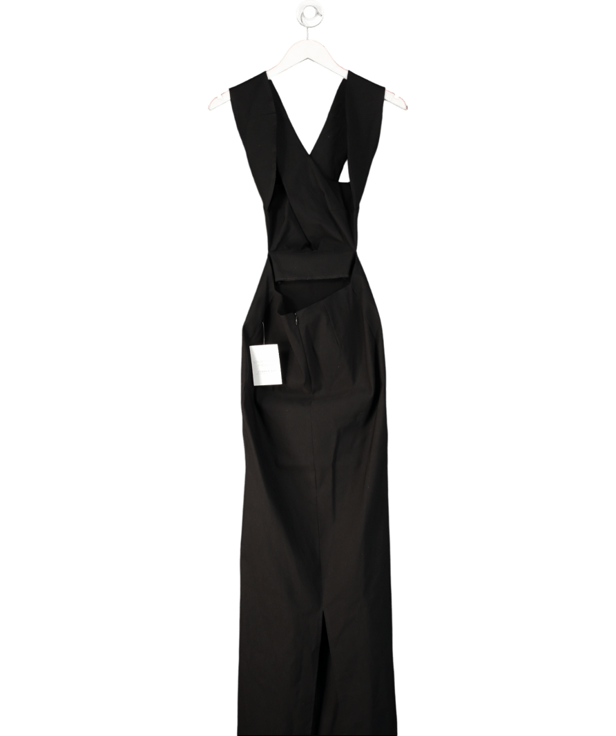 Vesper Paige Cut Out Maxi Dress With Thigh Split In Black UK 8 - Reliked