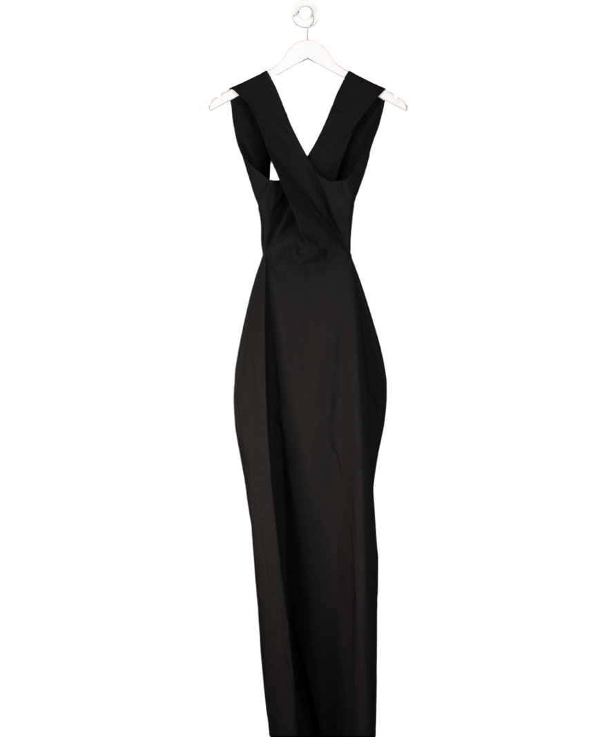 Vesper Paige Cut Out Maxi Dress With Thigh Split In Black UK 8 - Reliked