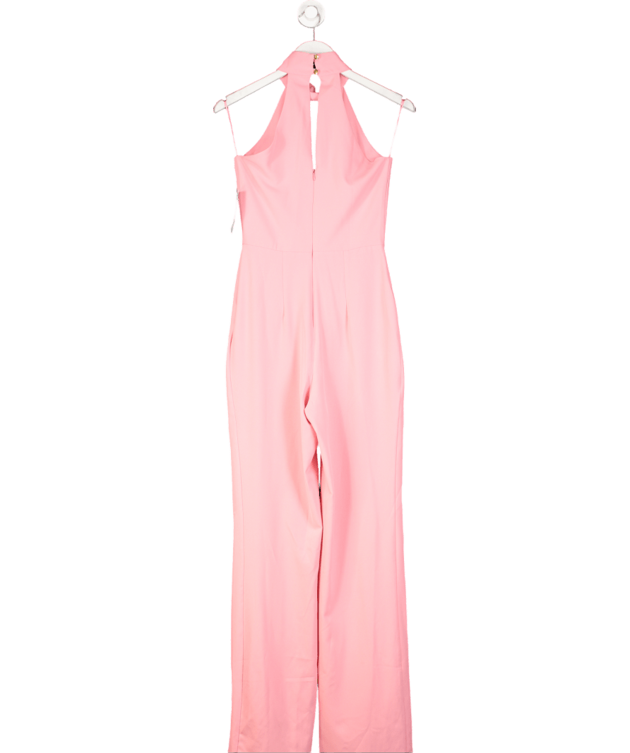Vesper Pink Wide - leg Halter Neck Jumpsuit UK S - Reliked