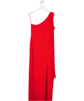 Vesper Red One Shoulder Midi Dress UK 12 - Reliked