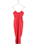Vesper Red Strappy Cut Out Maxi Dress UK 8 - Reliked