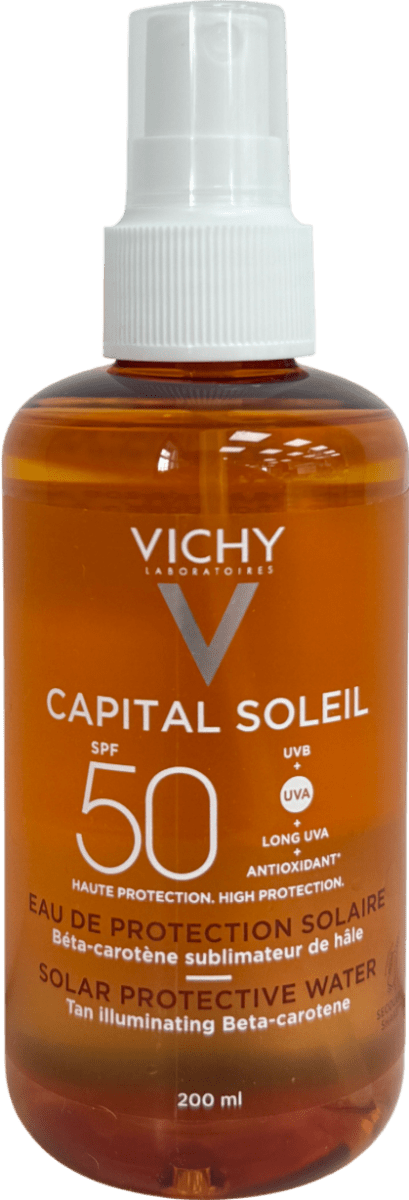 Vichy Capital Soleil Solar Protective Water Tan Enhance Spf50 200ml - Reliked
