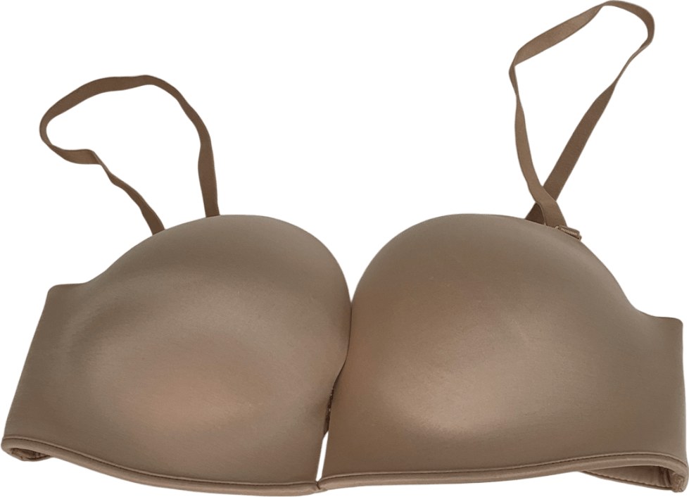 victoria secret Beige Praline Nude Add 2 Cups Push Up Bombshell Bra UK 32C - Reliked